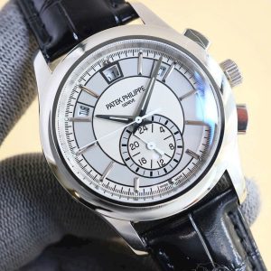 Đồng Hồ Patek Philippe Anual Calendar Chronograph Mặt Trắng 40mm