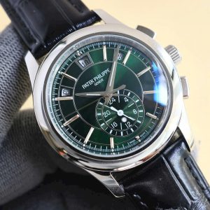 Đồng Hồ Patek Philippe Anual Calendar Chronograph Mặt Xanh Lá 42mm (1)
