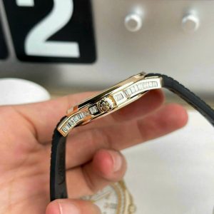 Đồng Hồ Patek Philippe Chế Tác Phủ Vàng Đính Moissanite Aquanaut 5167R 40mm (1)