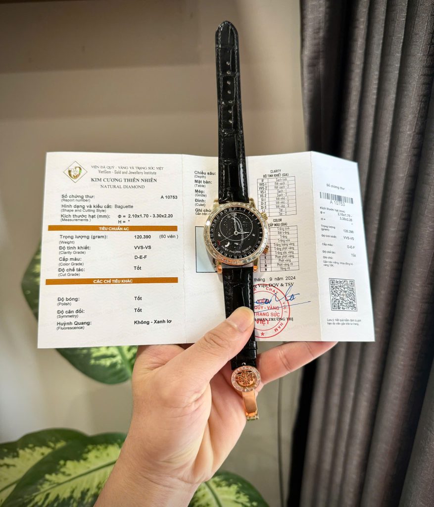 Đồng Hồ Patek Philippe Complications 6104R Vàng Khối Kim Cương Tự Nhiên (5)