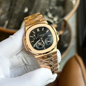Đồng Hồ Patek Philippe Fake Cao Cấp Nautilus 5712 Mặt Đen GRF 40mm (1)
