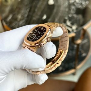 Đồng Hồ Patek Philippe Fake Cao Cấp Nautilus 5712 Mặt Đen GRF 40mm (1)
