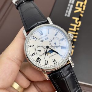 Đồng Hồ Patek Philippe Fake Máy Cơ Automatic Nhật Lịch Ngày Đêm 41mm (7)