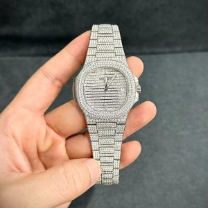 Đồng Hồ Patek Philippe Nautilus 5719 Đính Full Đá Moissanite Hong Kong 40mm (7)