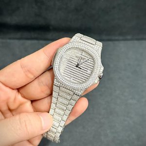 Đồng Hồ Patek Philippe Nautilus 5719 Đính Full Đá Moissanite Hong Kong 40mm (7)