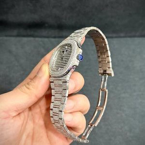 Đồng Hồ Patek Philippe Nautilus 5719 Đính Full Đá Moissanite Hong Kong 40mm (7)