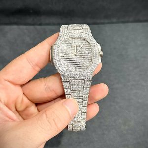 Đồng Hồ Patek Philippe Nautilus 5719 Đính Full Đá Moissanite Hong Kong 40mm (7)