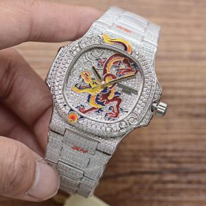 Đồng Hồ Patek Philippe Nautilus 5719 Họa Tiết Rồng Rep 11 40mm (1)