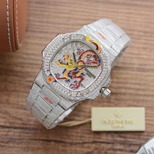 Đồng Hồ Patek Philippe Nautilus 5719 Họa Tiết Rồng Rep 11 40mm (1)