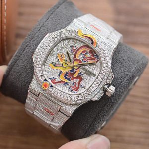 Đồng Hồ Patek Philippe Nautilus 5719 Họa Tiết Rồng Rep 11 40mm (1)