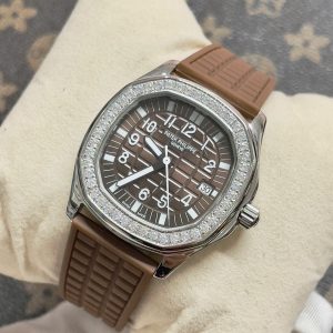 Đồng Hồ Patek Philippe Nữ Dây Cao Su Màu Nâu Aquanaut 5067 Máy Nhật 36mm (2)