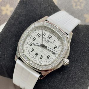 Đồng Hồ Patek Philippe Nữ Dây Cao Su Màu Trắng Aquanaut 5067 Máy Nhật 36mm (1)