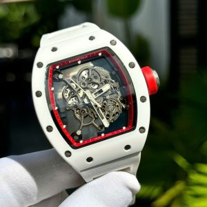 Đồng Hồ Richard Mille Chế Tác Vỏ Gốm Trắng RM055 Xưởng BBR 45mm (1)