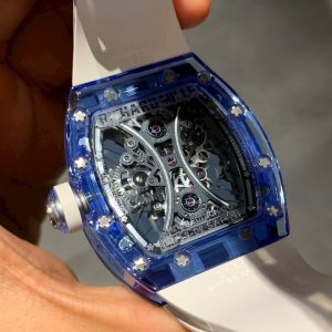 Đồng Hồ Richard Mille Chế Tác Vỏ Sapphire Xanh Máy Tourbillon RM53-02 (1)