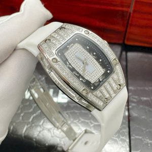 Đồng Hồ Richard Mille Fake Máy Nhật RM007 Màu Trắng Đính Đá 36mm (9)