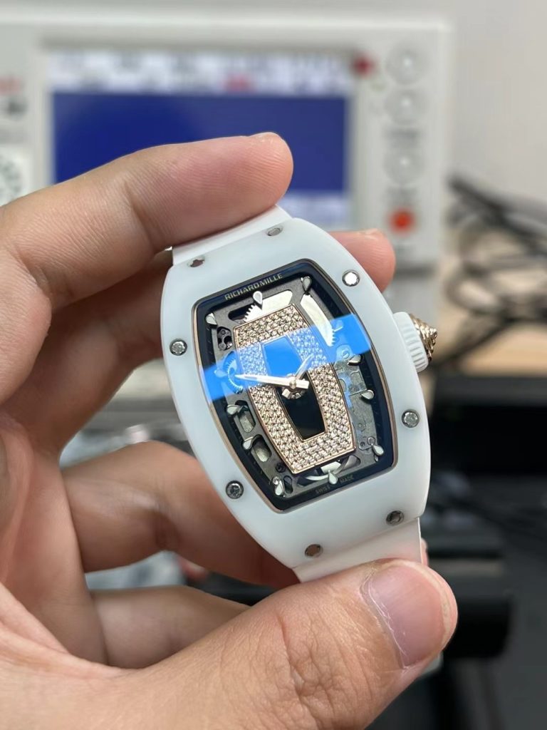 Đồng Hồ Richard Mille RM07 Vỏ Gốm Trắng Replica Xưởng KV 36mm (5)