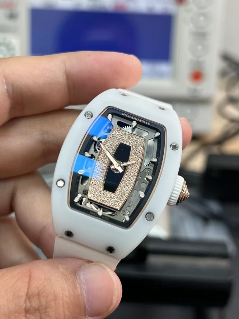 Đồng Hồ Richard Mille RM07 Vỏ Gốm Trắng Replica Xưởng KV 36mm (5)