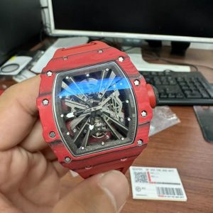 Đồng Hồ Richard Mille RM12-01 Tourbillon Red Carbon Xưởng VVS 45mm (1)