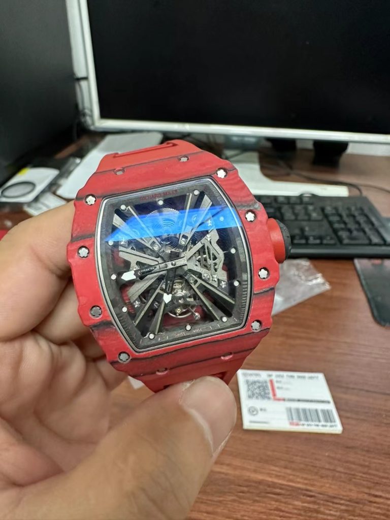 Đồng Hồ Richard Mille RM12-01 Tourbillon Red Carbon Xưởng VVS 45mm (1)