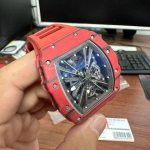 Đồng Hồ Richard Mille RM12-01 Tourbillon Red Carbon Xưởng VVS 45mm (1)