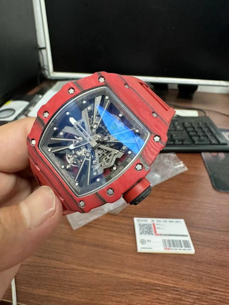 Đồng Hồ Richard Mille RM12-01 Tourbillon Red Carbon Xưởng VVS 45mm (1)