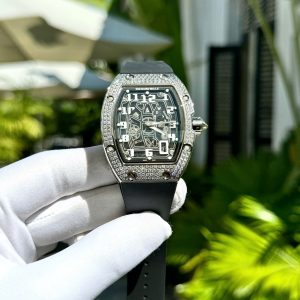 Đồng Hồ Richard Mille RM67 Nam Đính Đá Dây Cao Su Màu Đen 40mm (1)