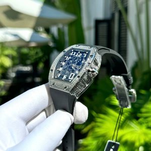 Đồng Hồ Richard Mille RM67 Nam Đính Đá Dây Cao Su Màu Đen 40mm (1)