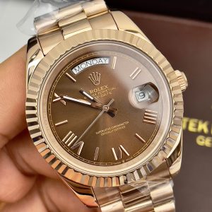 Đồng Hồ Rolex Automatic Nam Máy Cơ Nhật Mặt Màu Nâu Day-Date 38-40mm (1)
