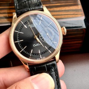 Đồng Hồ Rolex Cellini Replica Thụy Sỹ Dây Da Màu Đen 39mm (1)