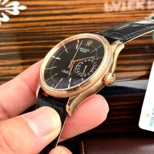 Đồng Hồ Rolex Cellini Replica Thụy Sỹ Dây Da Màu Đen 39mm (1)