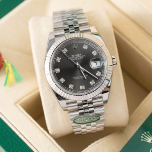 Đồng Hồ Rolex Chế Tác DateJust 126234 Mặt Xám Cọc Số Đá Xưởng Clean 36mm (5)