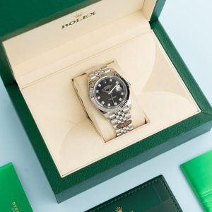 Đồng Hồ Rolex Chế Tác DateJust 126234 Mặt Xám Cọc Số Đá Xưởng Clean 36mm (5)