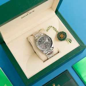 Đồng Hồ Rolex Chế Tác DateJust 126334 Mặt Xám Cọc Dạ Quang Xưởng Clean 41mm (1)