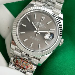 Đồng Hồ Rolex Chế Tác DateJust 126334 Mặt Xám Cọc Dạ Quang Xưởng Clean 41mm (1)