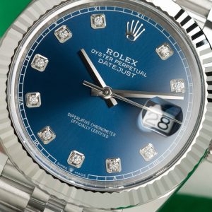 Đồng Hồ Rolex Chế Tác DateJust 126334 Mặt Xanh Cọc Số Đá Xưởng Clean 41mm (1)