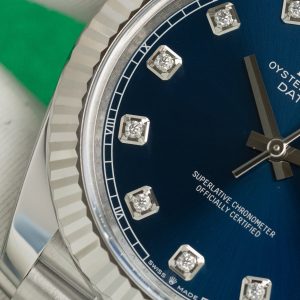 Đồng Hồ Rolex Chế Tác DateJust 126334 Mặt Xanh Cọc Số Đá Xưởng Clean 41mm (1)