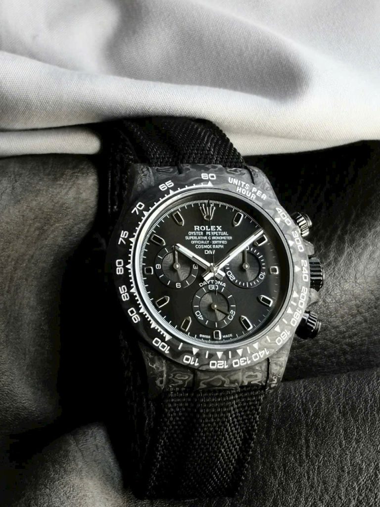 Đồng Hồ Rolex Chế Tác Daytona Diw Carbon Siêu Nhẹ Màu Đen 40mm (4)