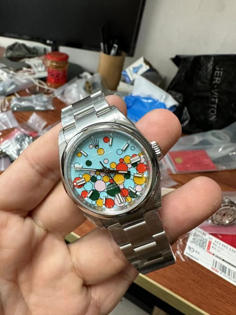 Đồng Hồ Rolex Chế Tác Oyster Perpetual Mặt Số Celebration Xưởng VS 41mm (2)