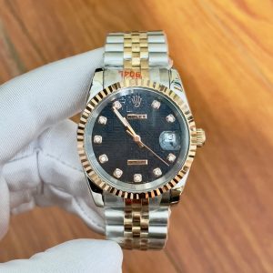 Đồng Hồ Rolex DateJust Fake Máy Nhật Mặt Số Vi Tính Đen 38-41mm (2)