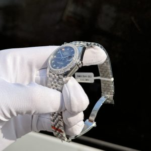 Đồng Hồ Rolex DateJust Nữ Đính Moissanite Mặt Xám Máy Thụy Sỹ 31mm (1)