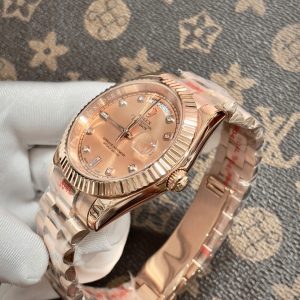 Đồng Hồ Rolex Day-Date Máy Cơ Nhật Fake Màu Vàng Hồng 40mm (6)