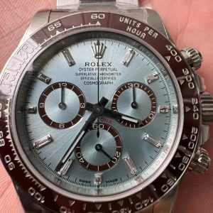 Đồng Hồ Rolex Daytona 126506 Chế Tác Mặt Xanh Băng Đính Đá Xưởng Clean 40mm (8)