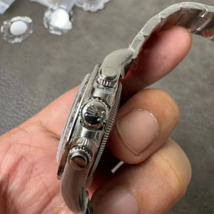 Đồng Hồ Rolex Daytona 126506 Chế Tác Mặt Xanh Băng Đính Đá Xưởng Clean 40mm (8)