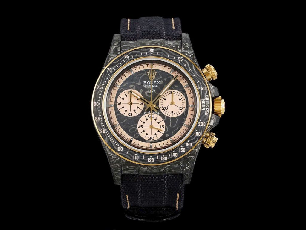Đồng Hồ Rolex Daytona Diw Chế Tác Vỏ Sợi Carbon Siêu Nhẹ 40mm (1)