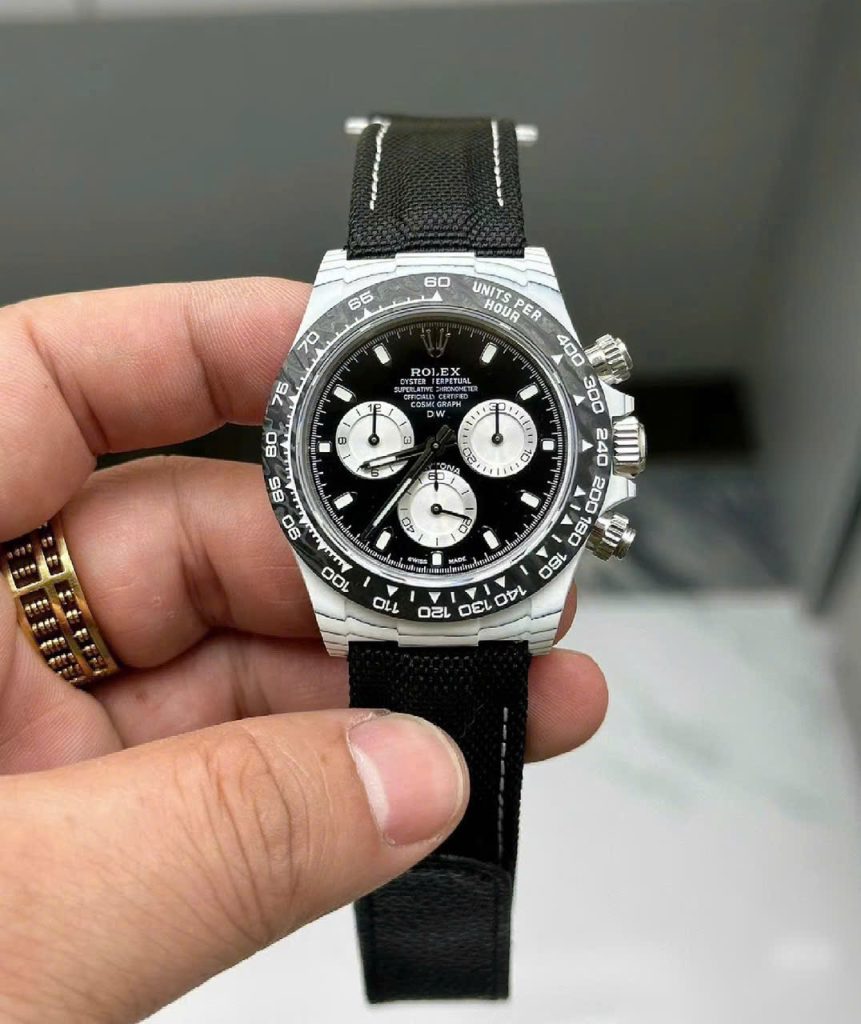 Đồng Hồ Rolex Daytona Diw Space Mission Chế Tác Carbon Máy 4130 40mm (1)