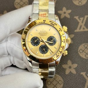 Đồng Hồ Rolex Daytona Fake Cao Cấp Màu Demi Vàng Máy Cơ 40mm (1)