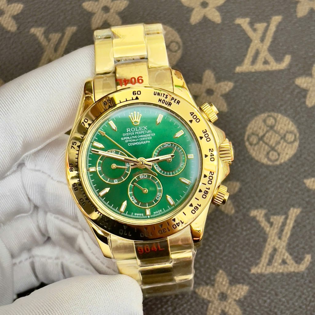 Đồng Hồ Rolex Daytona Fake Máy Cơ Nhật Mặt Xanh Lá Cây 40mm
