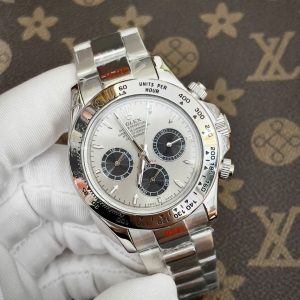 Đồng Hồ Rolex Daytona Fake Máy Nhật Automatic Mặt Số Trắng 40mm (1)