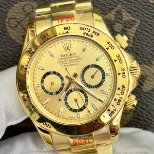 Đồng Hồ Rolex Daytona Fake Máy Nhật Mặt Màu Vàng Champagne 40mm (1)