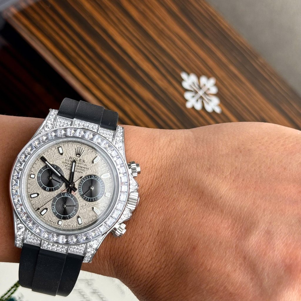 Đồng Hồ Rolex Daytona Nam Đính Đá Replica Cao Cấp Xưởng JVS 40mm (2)